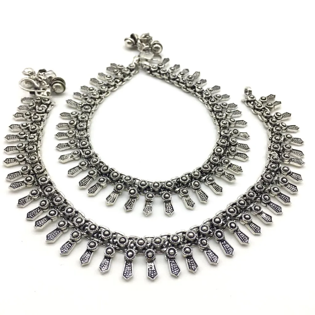 Traditional Silver Plated Anklet Payal