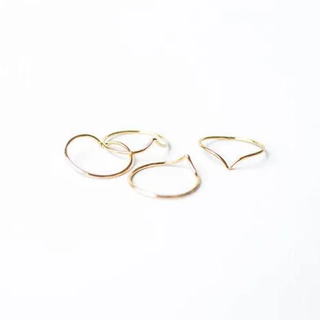 Trendolla Sterling Silver Highs And Lows Ring Wave Ring