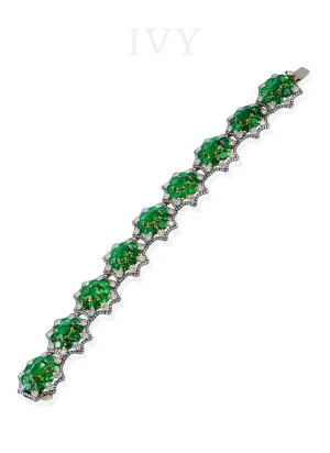 Tsavorite and Diamond Bracelet