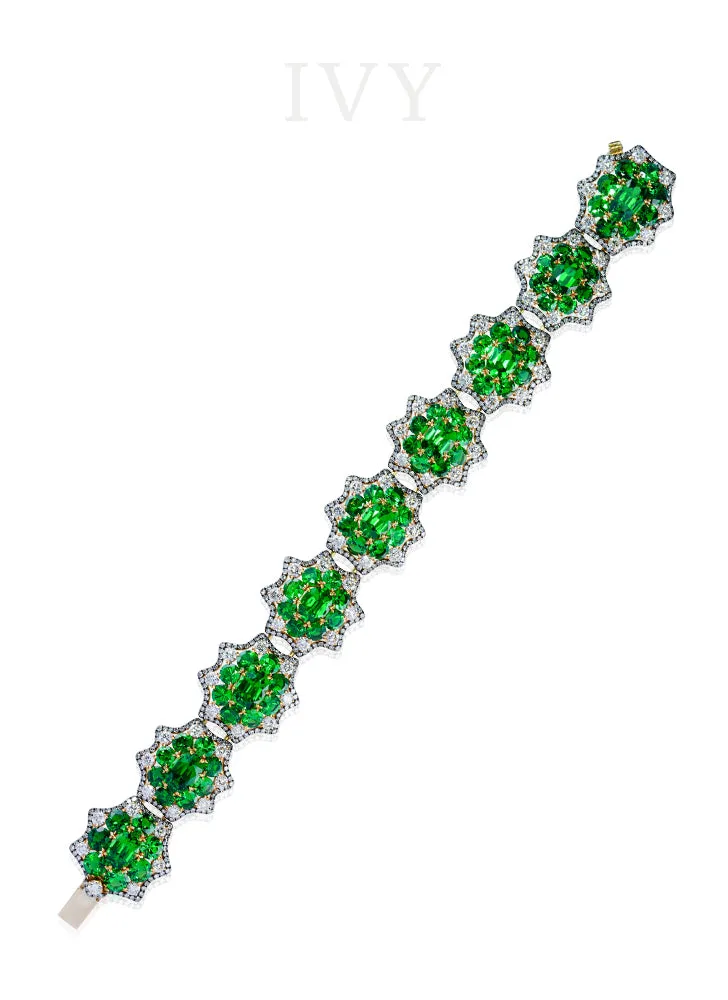 Tsavorite and Diamond Bracelet
