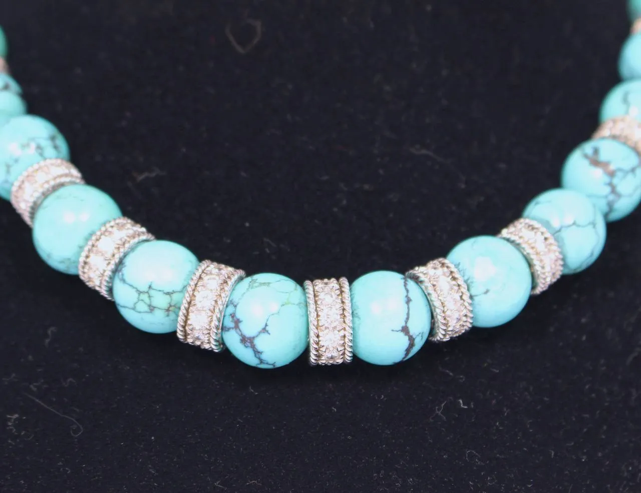 TURQUOISE Diamond 18 Karat Gold Necklace Set
