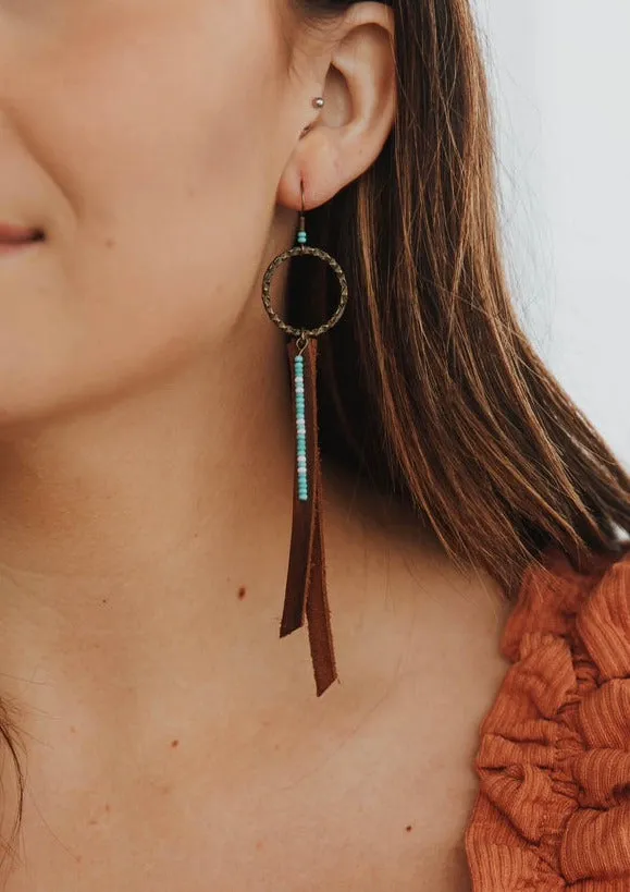 Turquoise Tassle Earrings
