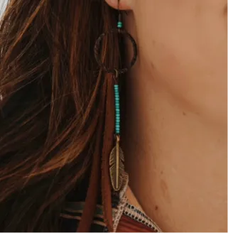 Turquoise Tassle Earrings
