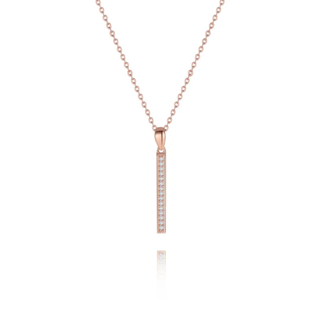Vertical Pole Necklace The Comet Jewelry Set collection Designed by Tanin