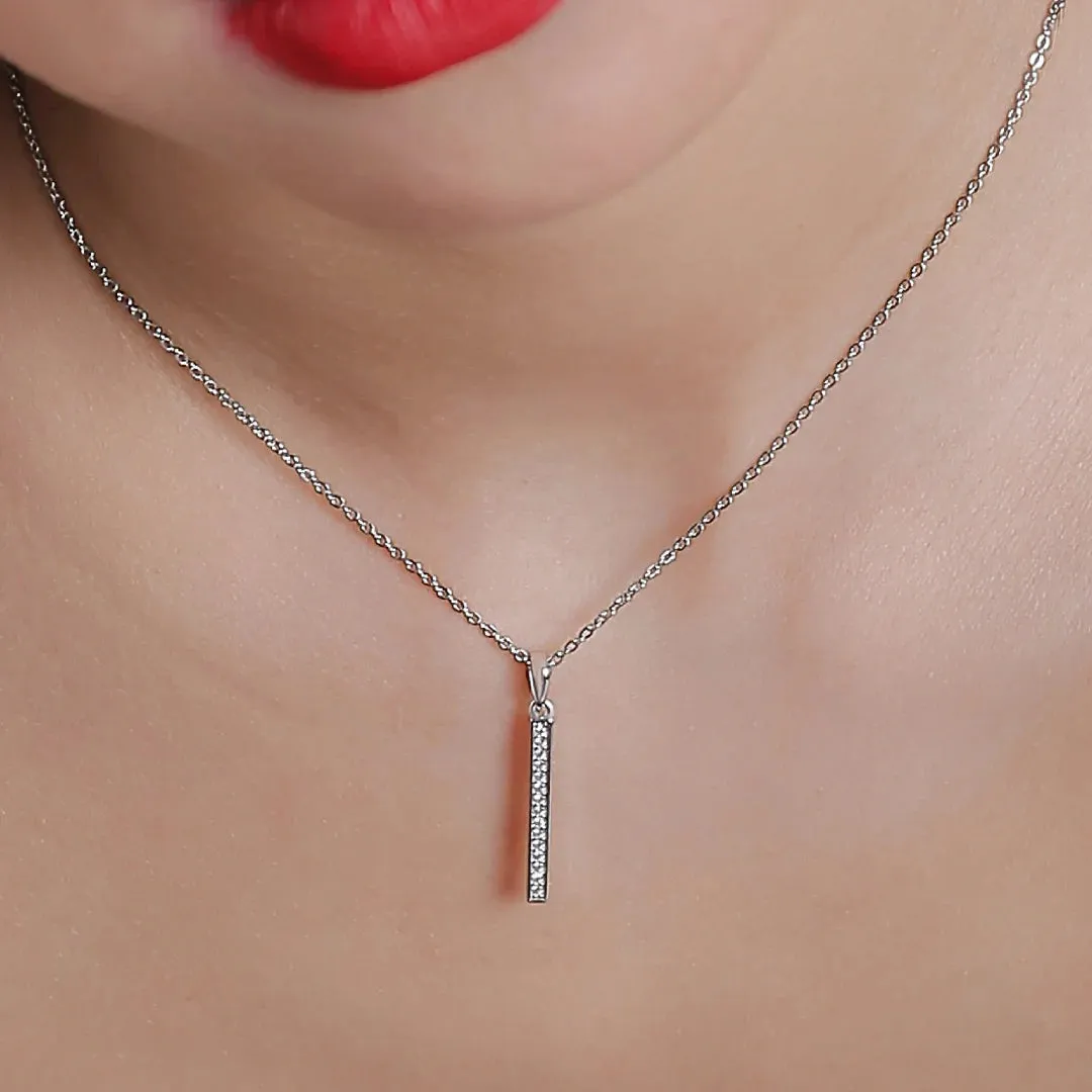 Vertical Pole Necklace The Comet Jewelry Set collection Designed by Tanin