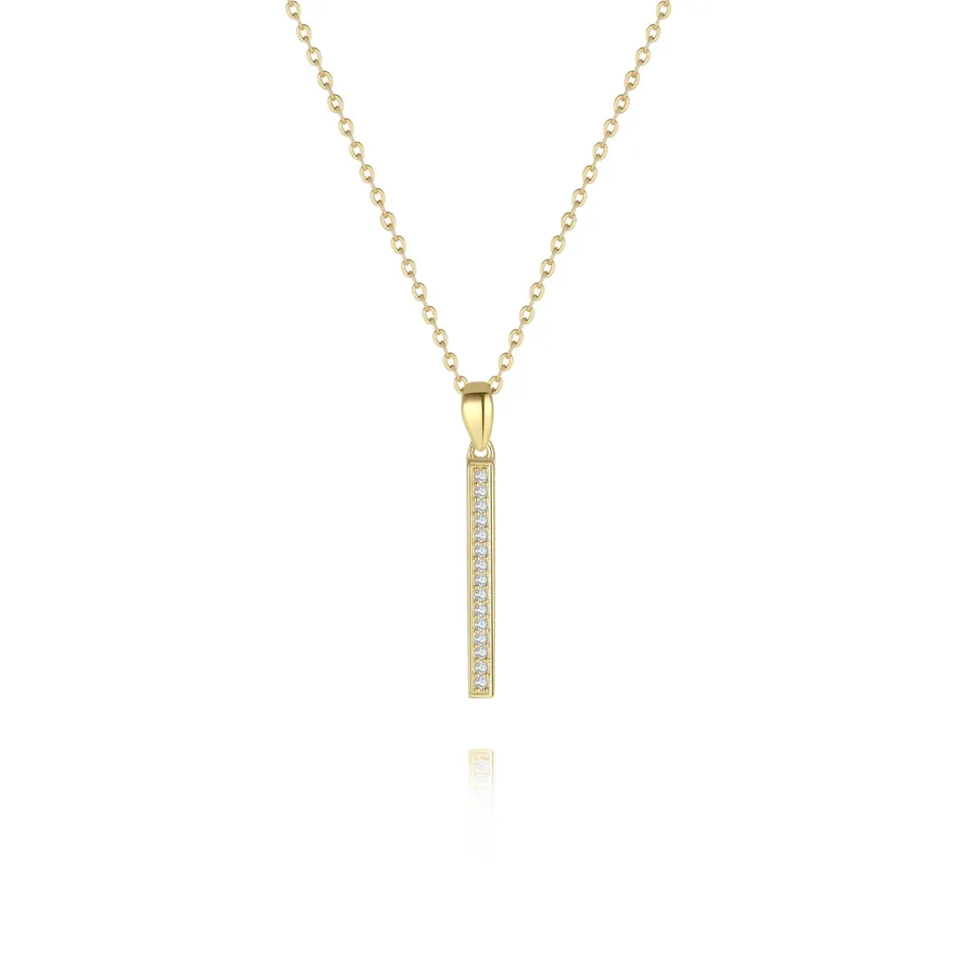 Vertical Pole Necklace The Comet Jewelry Set collection Designed by Tanin