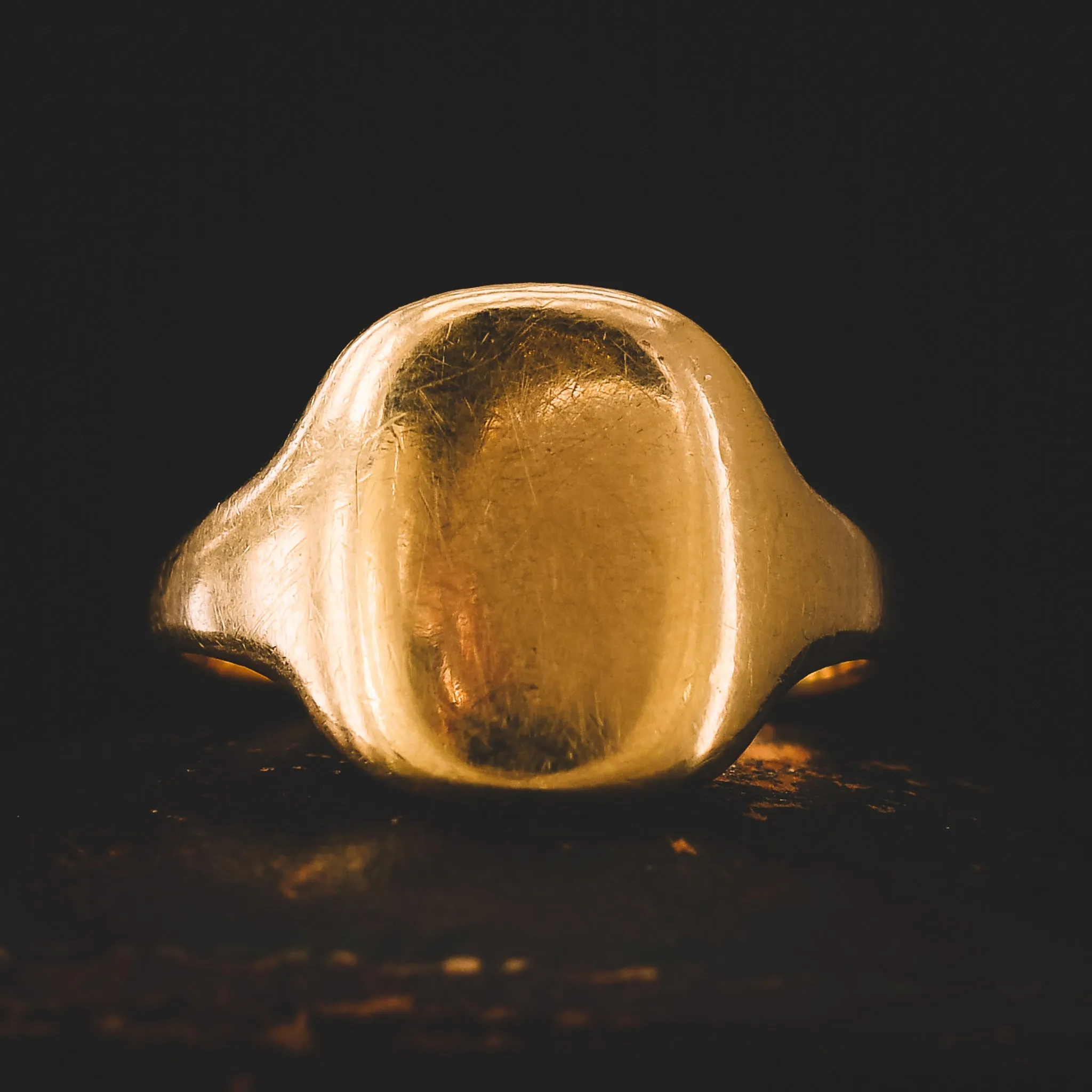 Victorian 18k Gold Cushion Signet Ring