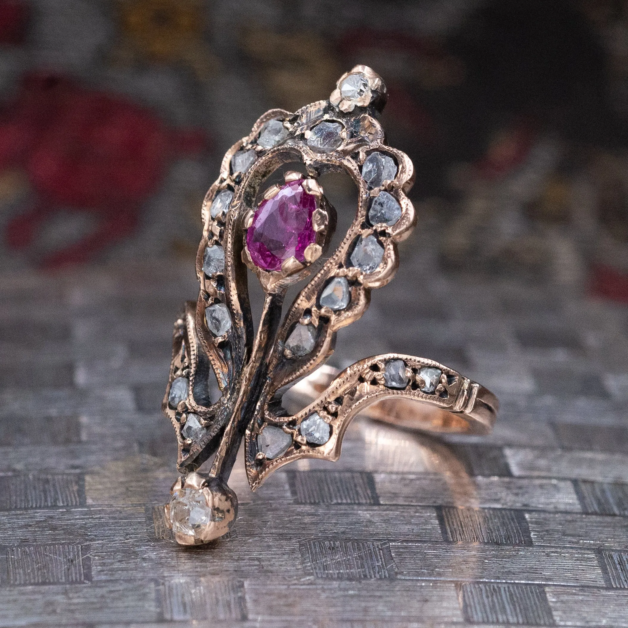 Victorian Diamond & Ruby Ring