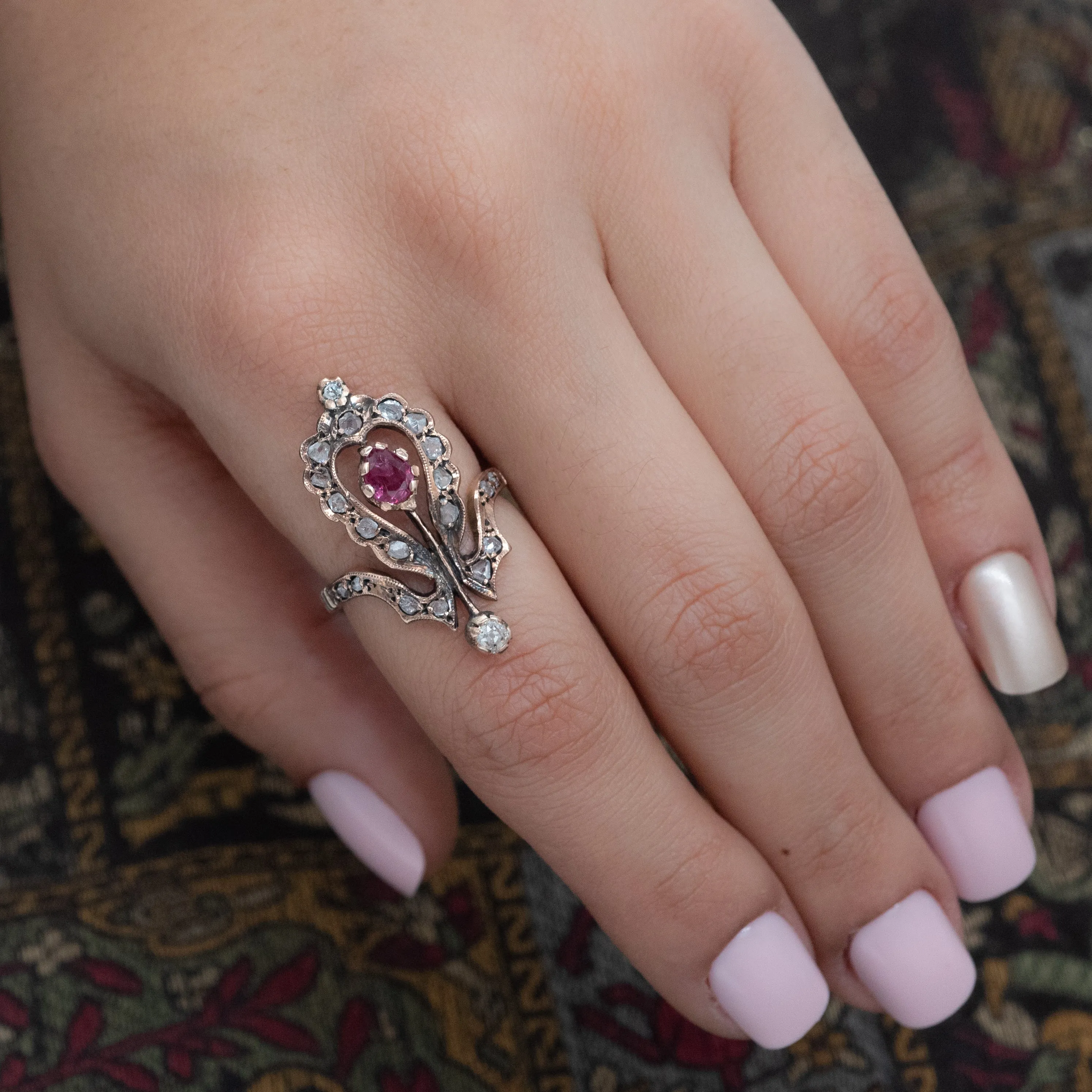 Victorian Diamond & Ruby Ring