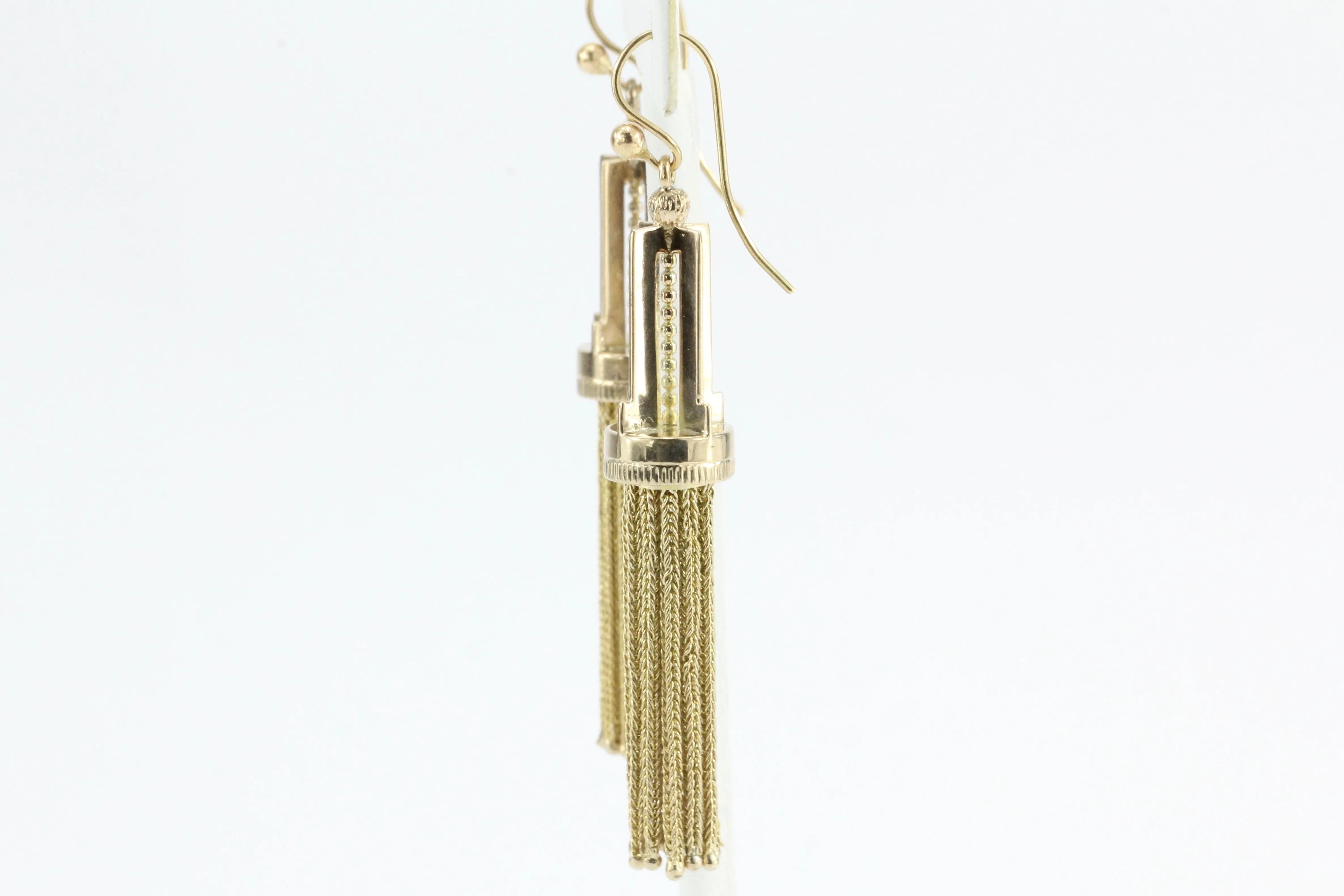 Vintage 14K Yellow Gold Tassel Earrings