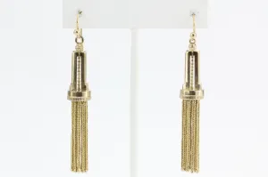 Vintage 14K Yellow Gold Tassel Earrings