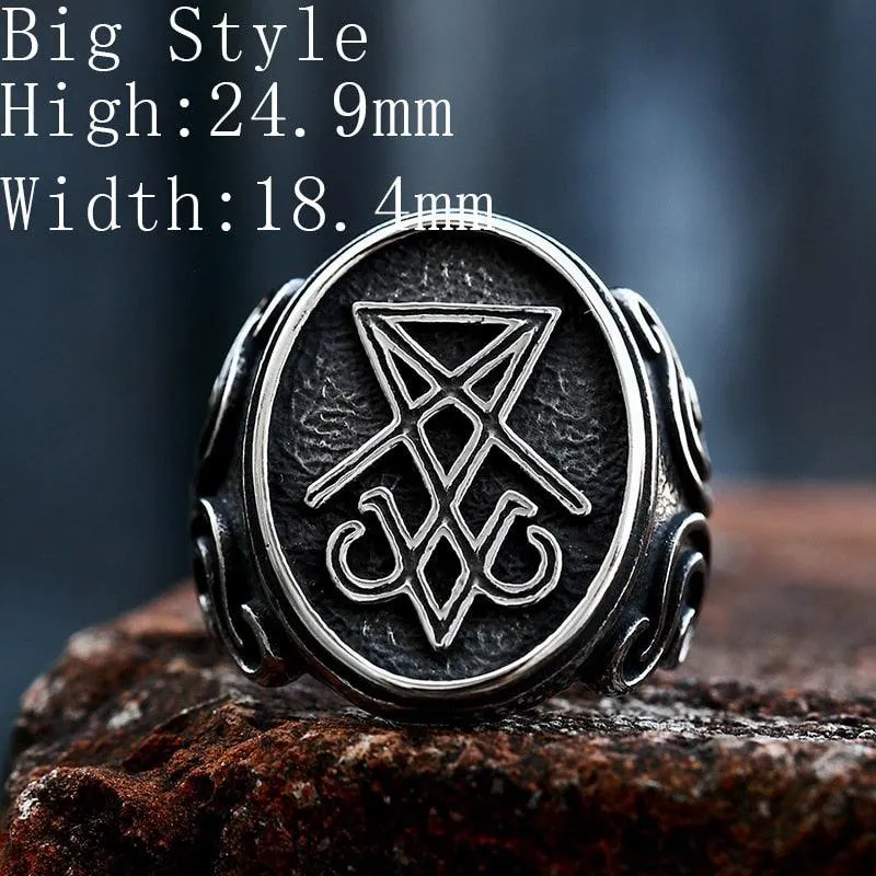 Vintage Lucifer Satan Signet Ring