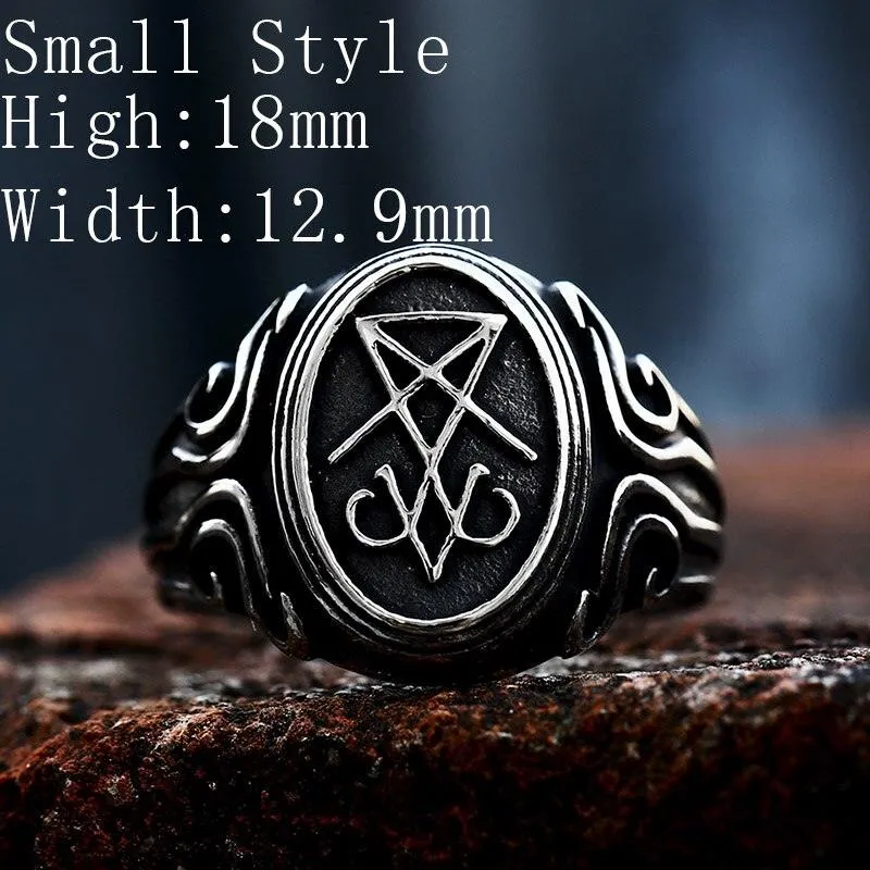 Vintage Lucifer Satan Signet Ring