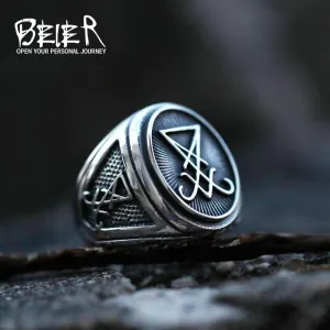 Vintage Lucifer Satan Signet Ring