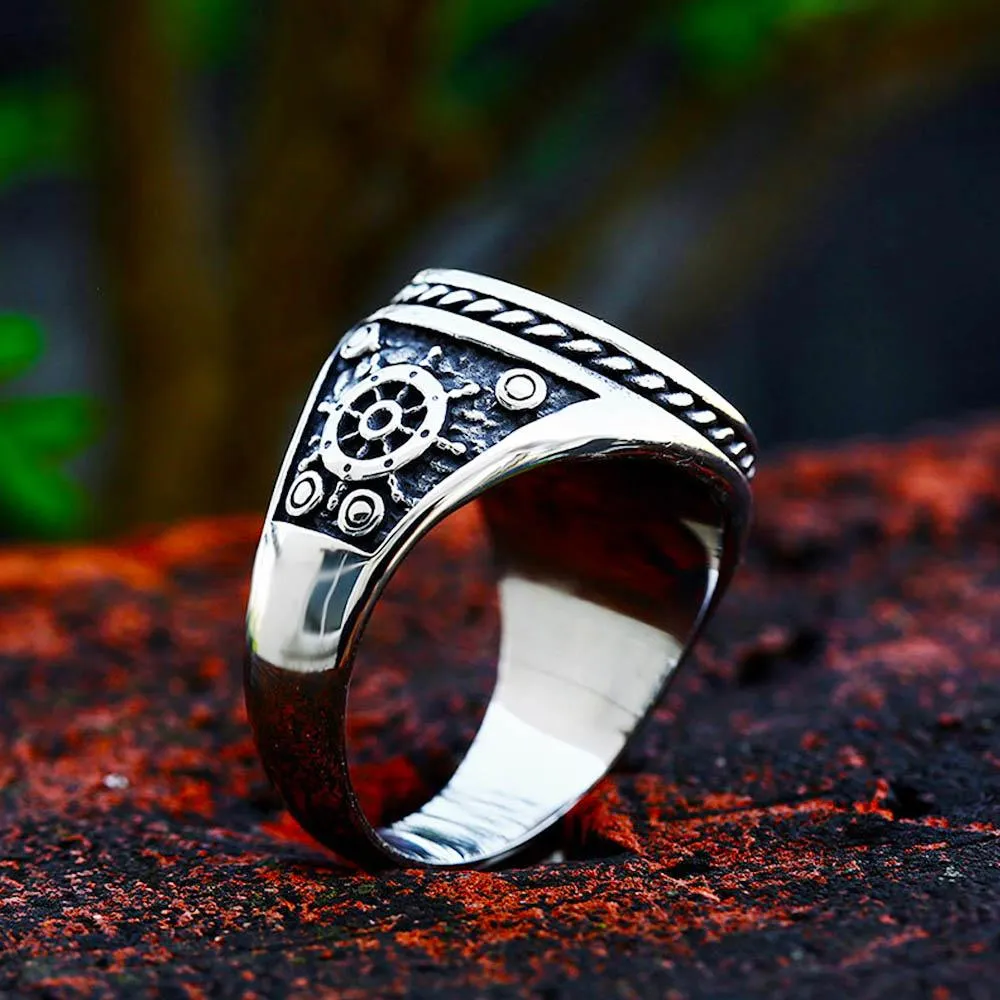 Vintage Pirate Signet Skull Ring