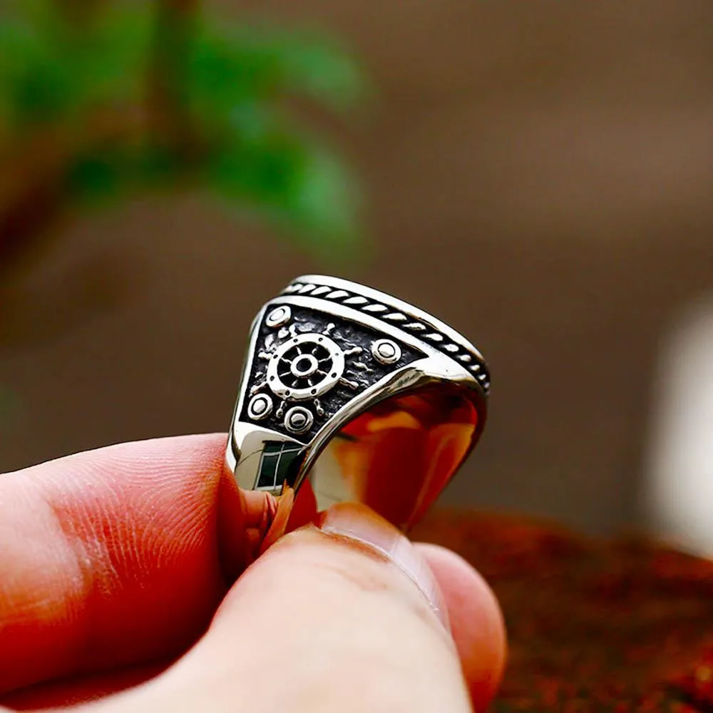 Vintage Pirate Signet Skull Ring