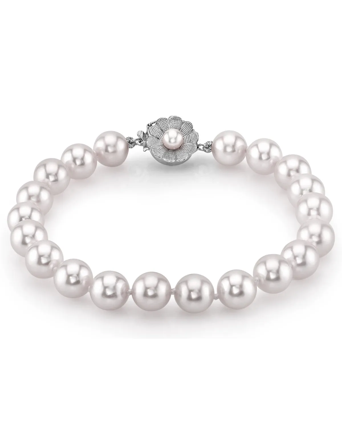 White South Sea Pearl Bracelet, 8.0-9.0mm - AAA/AAAA Quality