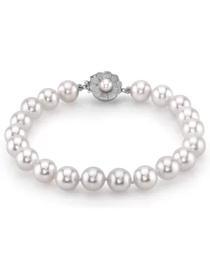 White South Sea Pearl Bracelet, 8.0-9.0mm - AAA/AAAA Quality