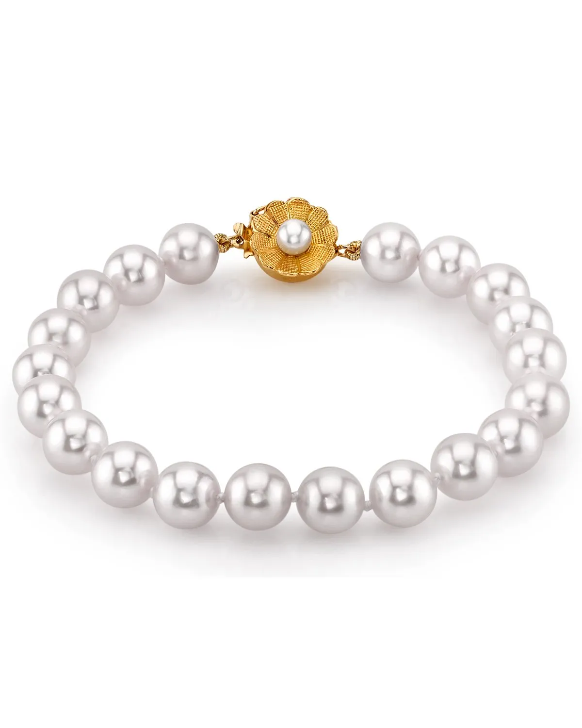 White South Sea Pearl Bracelet, 8.0-9.0mm - AAA/AAAA Quality