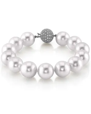 White South Sea White Pearl Bracelet, 12.0-13.0mm - AAA/AAAA Quality