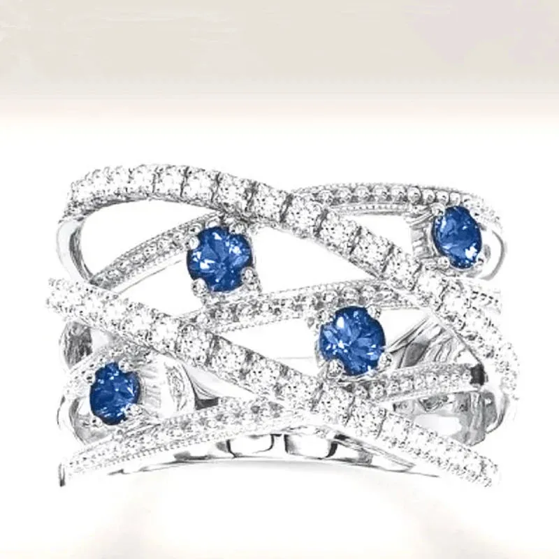 Wide Ring for Women Gold Color Luxury Twist Design Band Cocktail Rings Fashion Female Accessories Party Jewelry