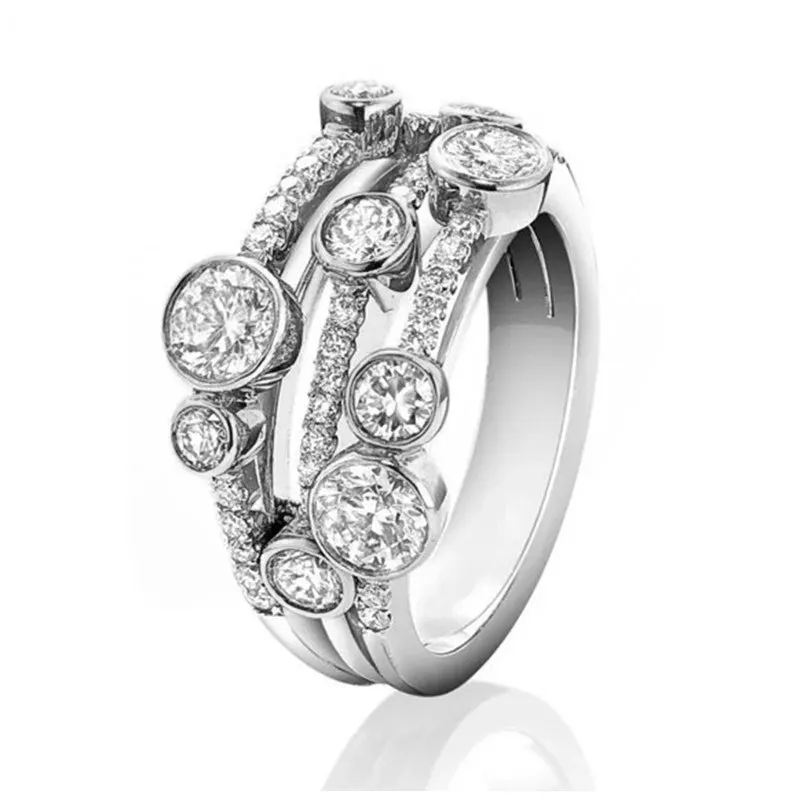 Wide Ring for Women Gold Color Luxury Twist Design Band Cocktail Rings Fashion Female Accessories Party Jewelry
