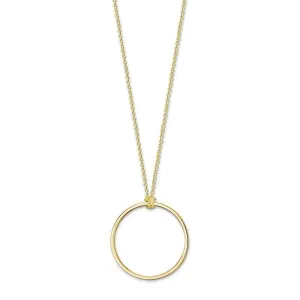 X0252 Charm Carrier Circle Necklace Gold