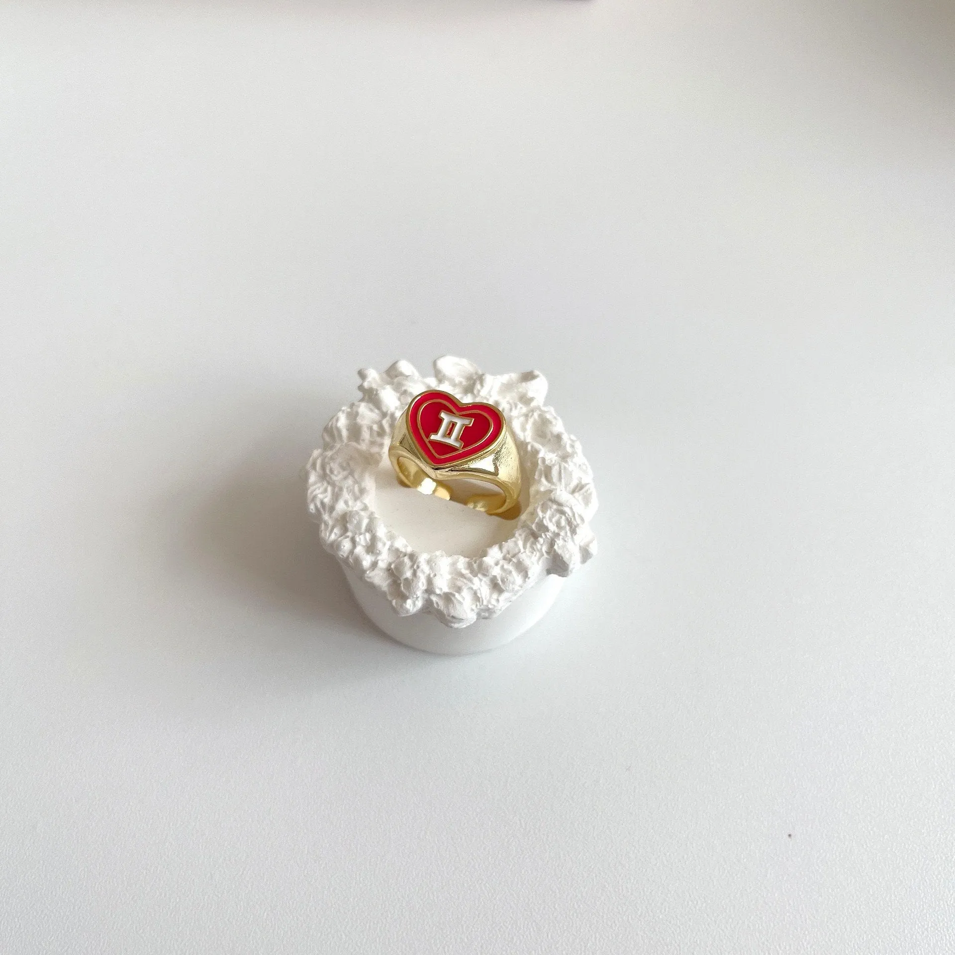 Zodiac Sign Horoscope Heart Chunky Ring